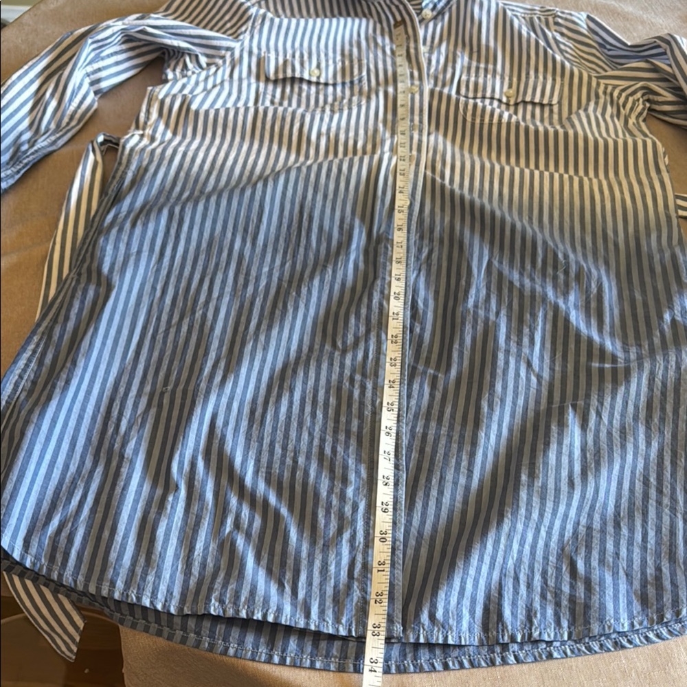Ombré Striped Shirt Dress - Picture 6 of 8